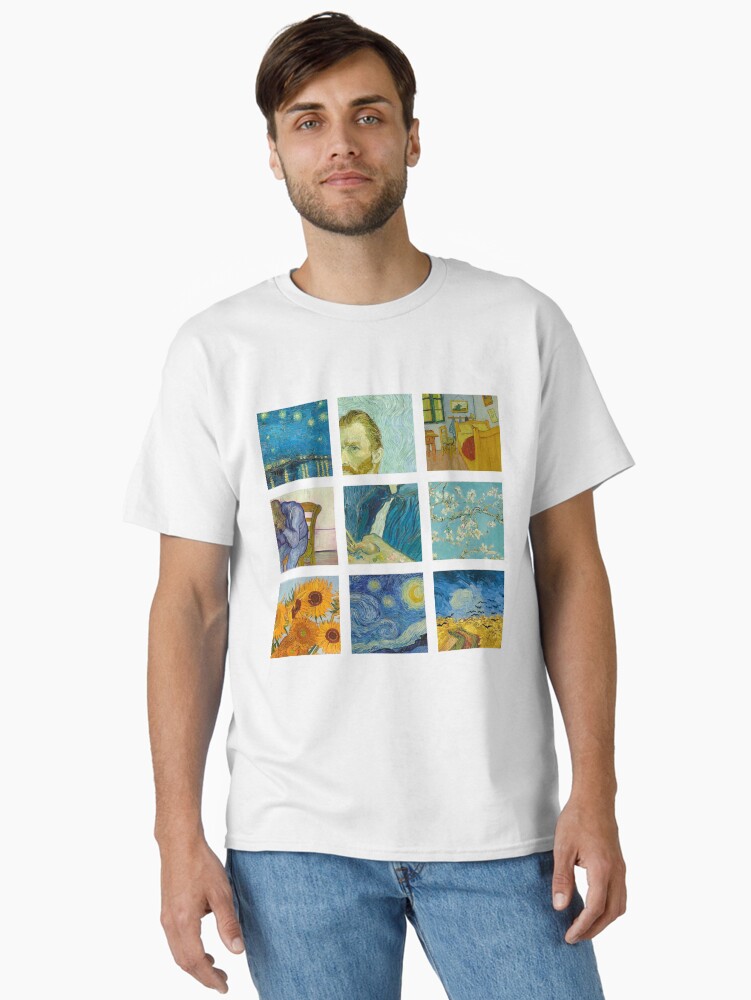 Aperçu 1 sur 7. T-shirt classique avec l'œuvre Vincent Van Gogh créée et vendue par Janna18.