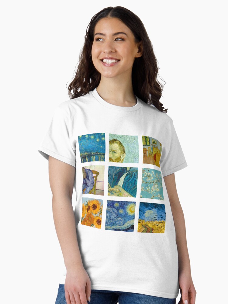 Aperçu 2 sur 7. T-shirt classique avec l'œuvre Vincent Van Gogh créée et vendue par Janna18.