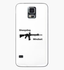 Sheepdog with his or her weapon of choice: An AR-15 equipped with a red dot. The image is black in color. Case/Skin for Samsung Galaxy