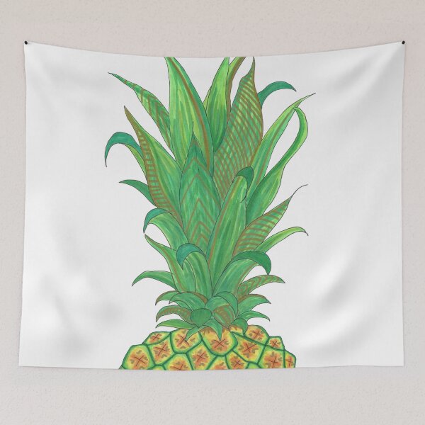 Item preview, Illustrated Geometric Pineapple with Metallic Accents designed and sold by suzzincolour.