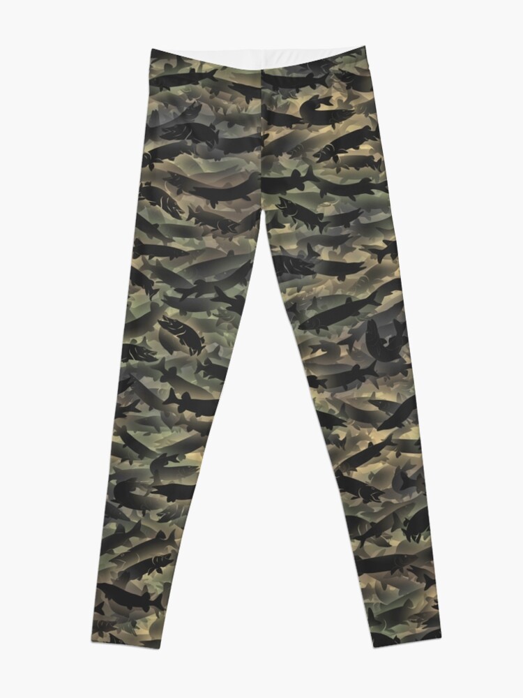 Alternate view of Pike fish camouflage Leggings