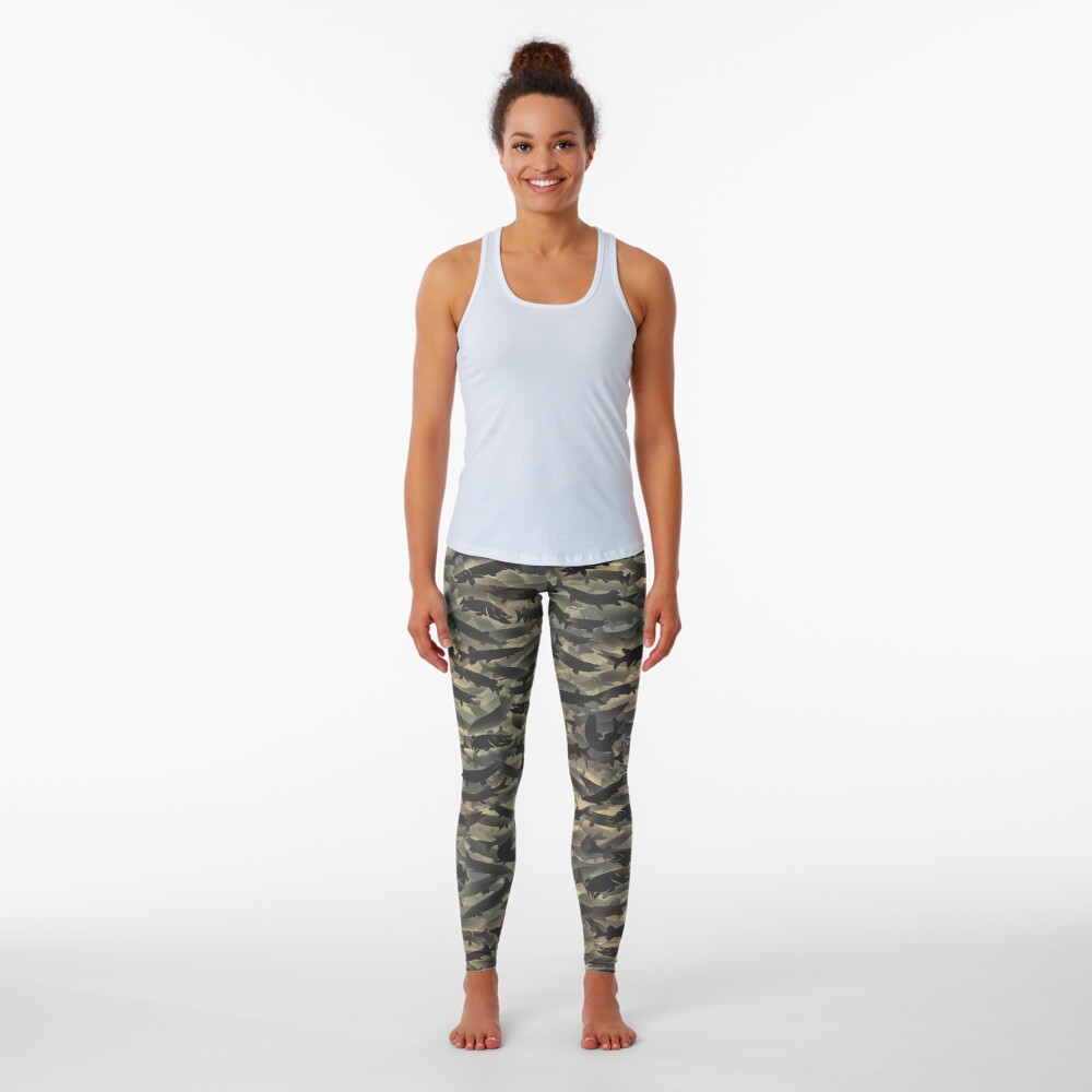 Pike fish camouflage Leggings