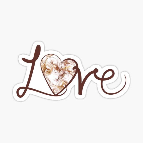 Fractal Love Sticker