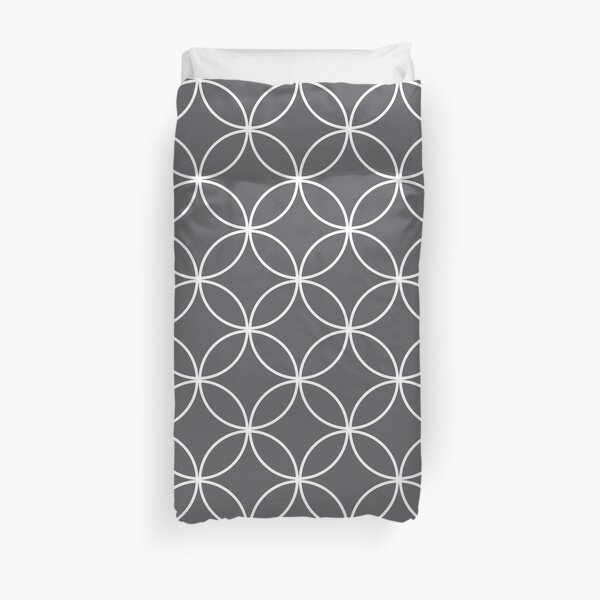 Crossing Circles - Graphite Duvet Cover