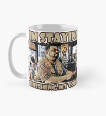 Ich bleibe, fertig meinen Kaffee Tasse (Standard)