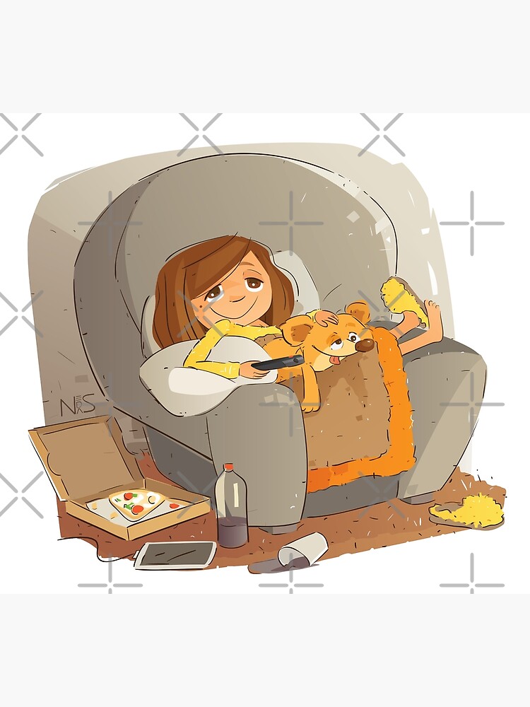 lazy couch potato