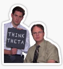 jim and dwight think theta Sticker