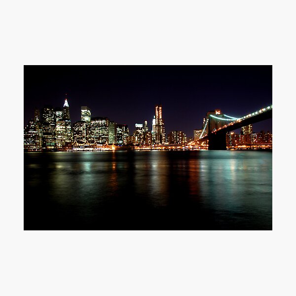 Manhattan at night Photographic Print