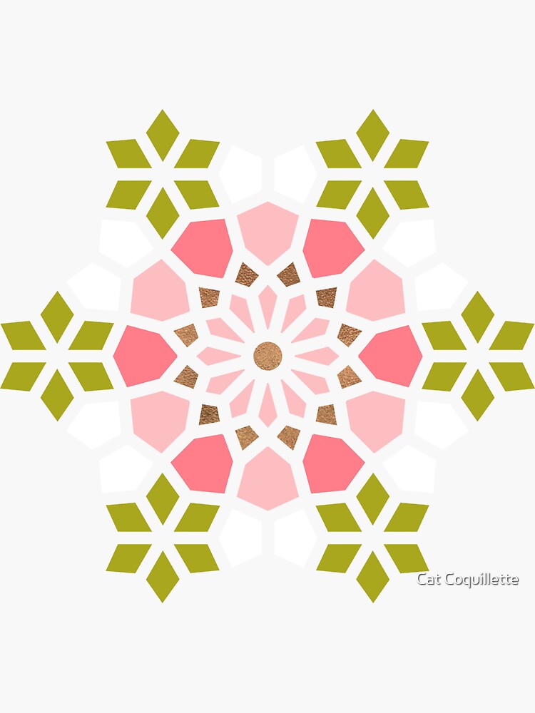 Persian Mosaic – Pink & Sage Palette by catcoq