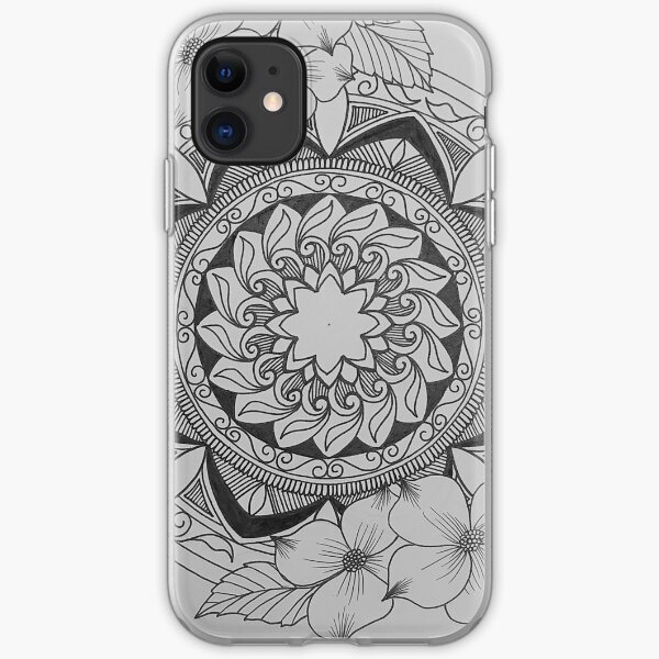 Mandala with Dogwood iPhone Soft Case