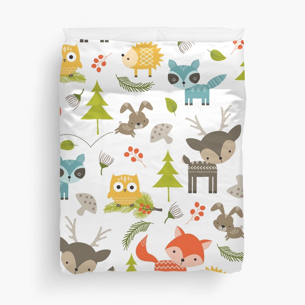 "Woodland Animals" Duvet Cover for Sale by PeppermintCreek Redbubble