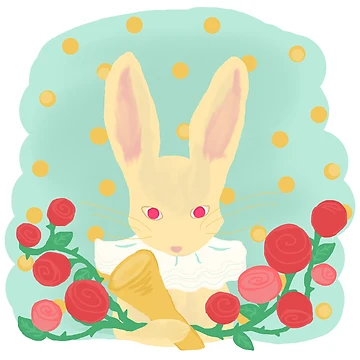 Artwork thumbnail, White Rabbit Roses by SimoneGloria