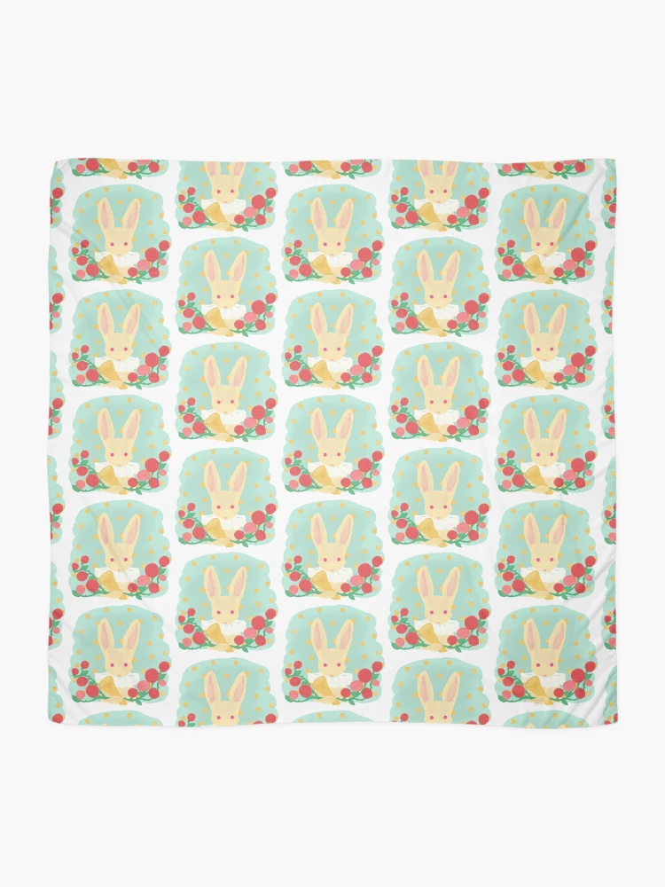 Thumbnail 2 of 3, Scarf, White Rabbit Roses designed and sold by SimoneGloria.