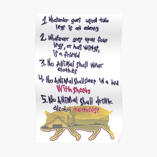 "Animal Farm" Poster for Sale by SoCalStylez Redbubble