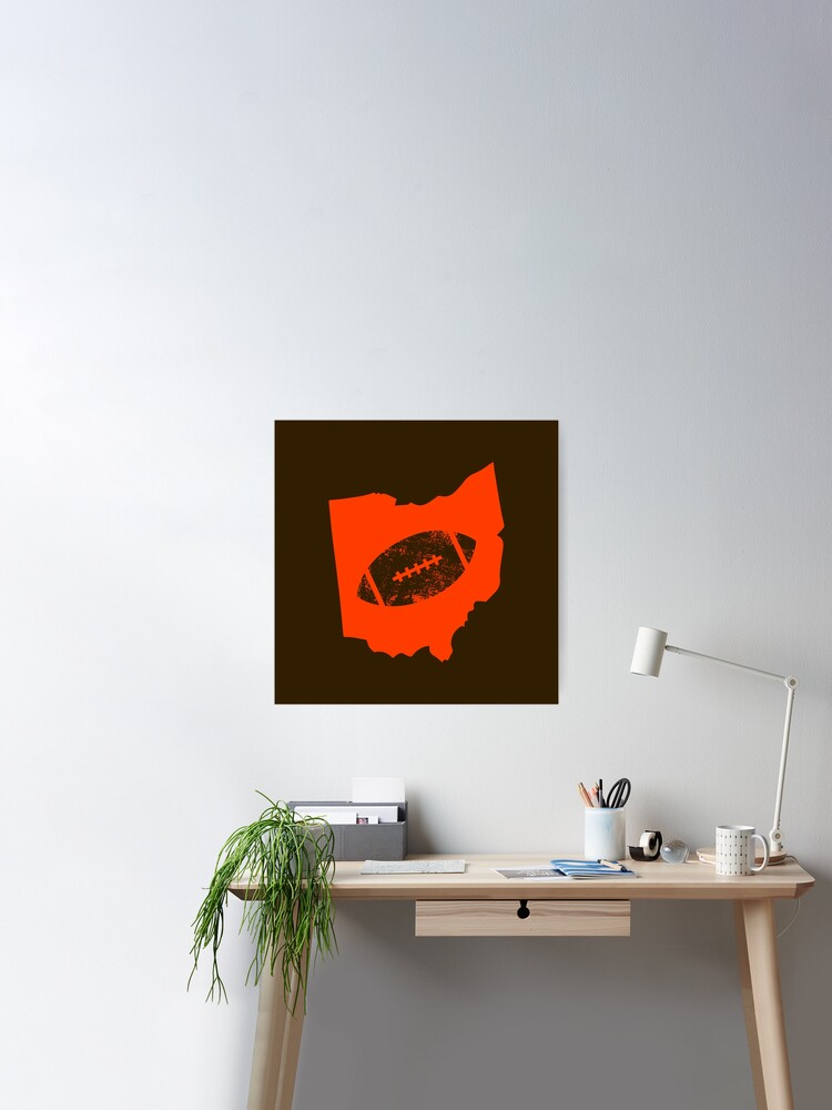 Cleveland Browns Stripe Poster for Sale by corbrand