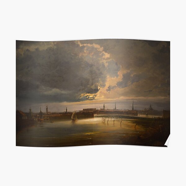 Moonlit View of Stockholm (Peder Balke) Poster