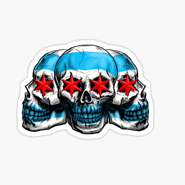 Chicago Skulls Sticker