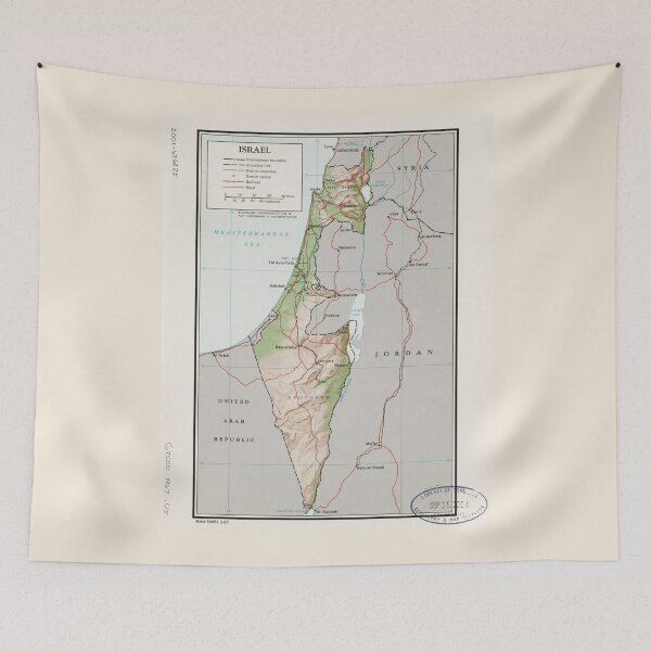 Item preview, Map of Israel (1967) designed and sold by allhistory.