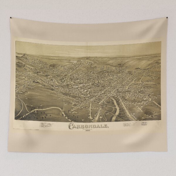 Item preview, Aerial View of Carbondale, Pennsylvania (1890) designed and sold by allhistory.