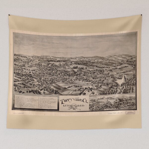 Item preview, Aerial View of Terryville, Connecticut (1894) designed and sold by allhistory.