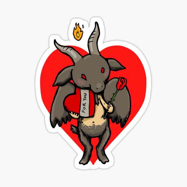 Little Baphomet Loves You Sticker