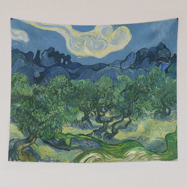 Item preview, Olive Trees with the Alpilles in the Background by Vincent van Gogh (June 1889) designed and sold by allhistory.