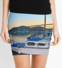 Port Of Alcudia Boats Mini Skirt