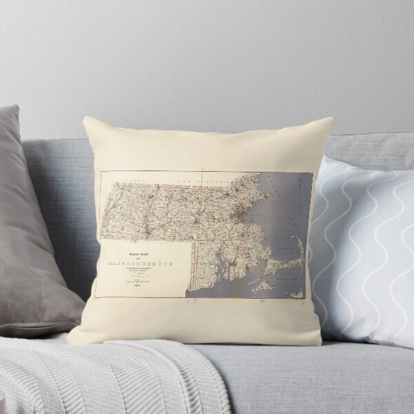 Item preview, Mapa de carreteras de Massachusetts (1922) designed and sold by allhistory.