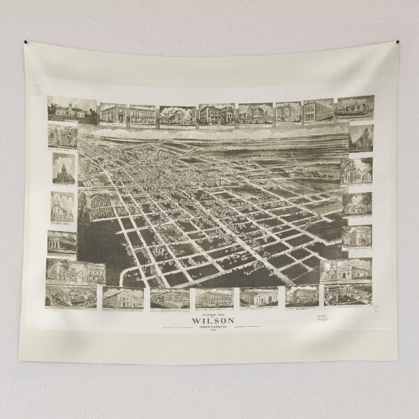 Item preview, Bird's Eye View of Wilson, North Carolina (1908) designed and sold by allhistory.