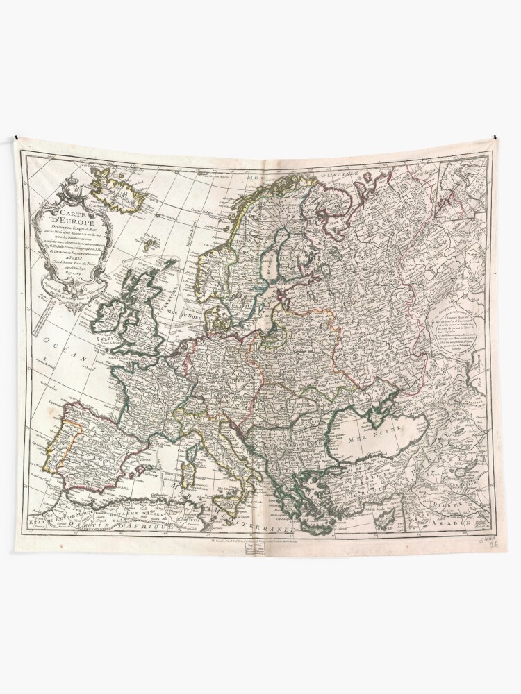 "Carte d'Europe (Map of Europe) 1769" Tapestry for Sale by allhistory 