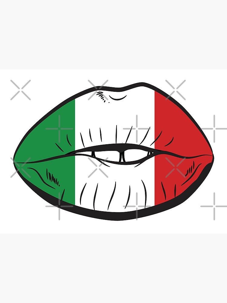 "Italy Fan Lips Italian Fan Flag Lips" Poster for Sale by oberdoofus