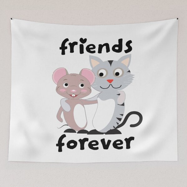 Item preview, Friends Forever Cat & Mouse  designed and sold by alltheprints.