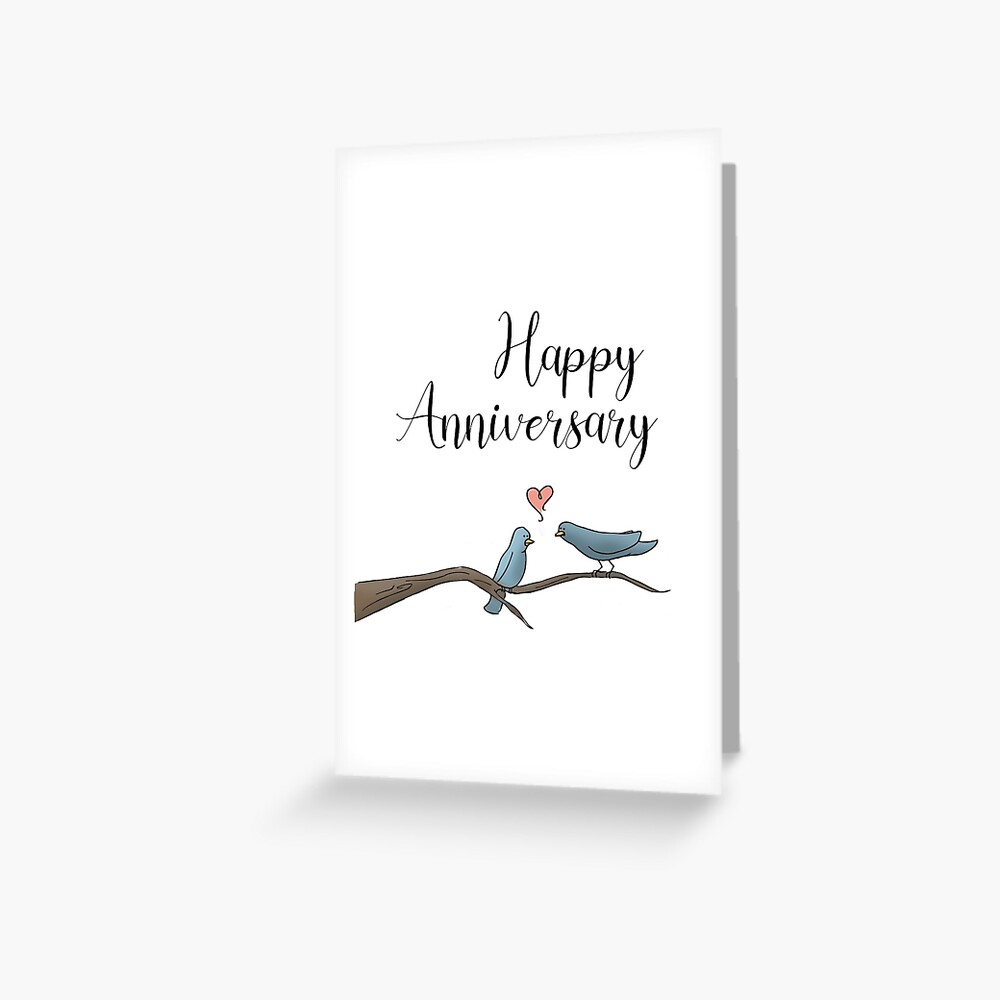 “Birds - Happy Anniversary” Greeting Card for Sale by trippyart | Redbubble
