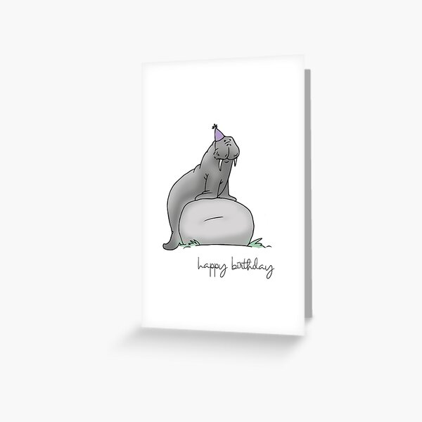 Item preview, Walrus - Happy Birthday designed and sold by Art Succs.