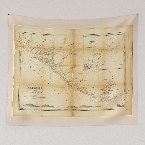 Item preview, Map of Liberia (1870) designed and sold by allhistory.