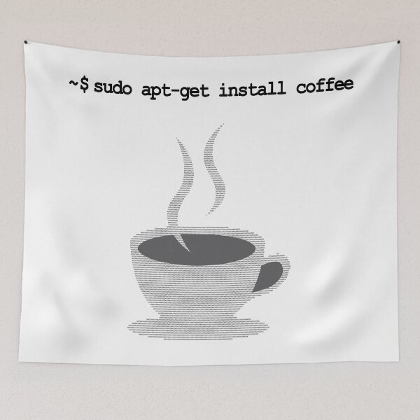 Item preview, sudo apt-get install coffee Funny Linux Command designed and sold by alltheprints.
