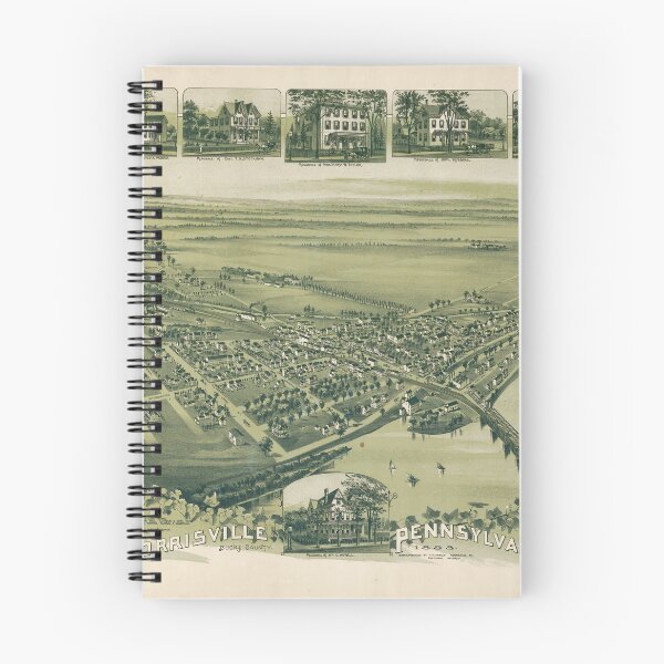 Item preview, Aerial View of Morrisville, Pennsylvania (1893) designed and sold by allhistory.