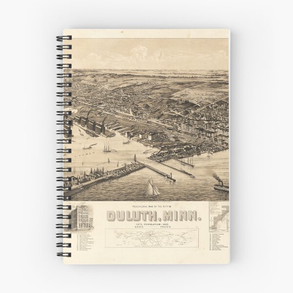 Item preview, Perspective Map of the City of Duluth, Minnesota (1893) designed and sold by allhistory.