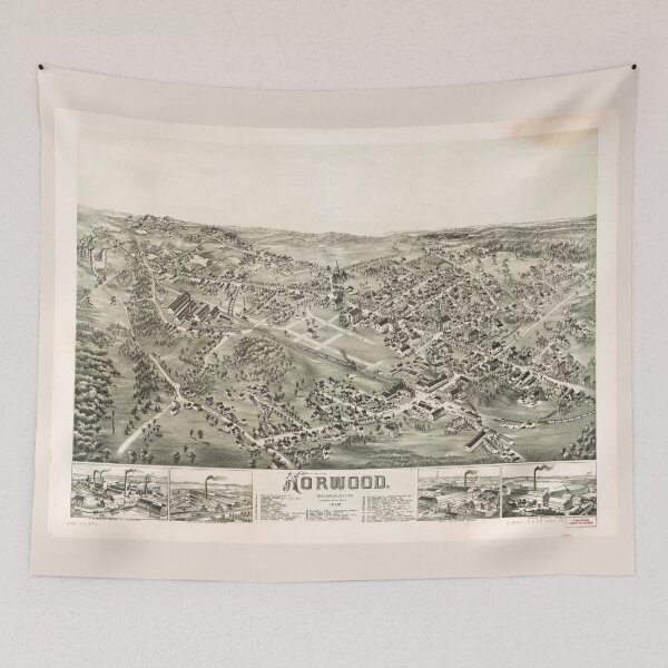 Item preview, Aerial View of Norwood, Massachusetts (1882) designed and sold by allhistory.