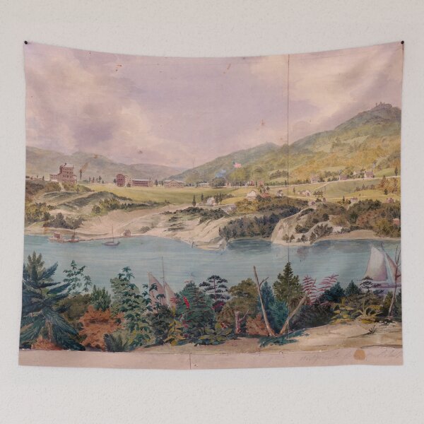 Item preview, Panorama of West Point from Constitution Island by John Rubens Smith (c 1820) designed and sold by allhistory.