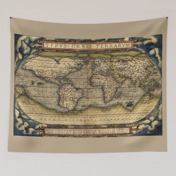Item preview, Ortelius World Map by Abraham Ortelius 1570 Typvs Orbis Terrarvm designed and sold by allhistory.