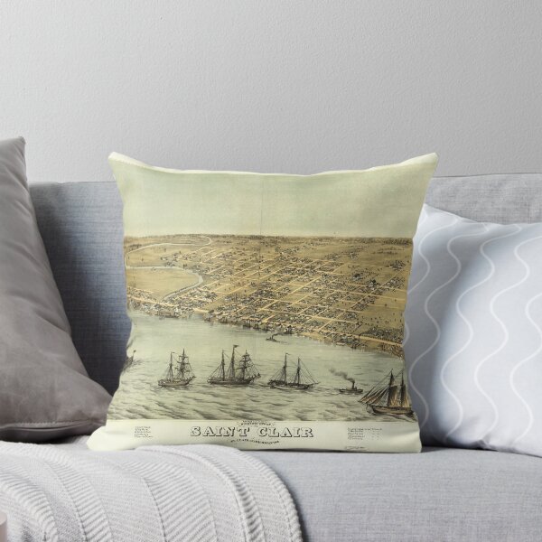 Item preview, Bird's Eye View of Saint Clair, Michigan (1868) designed and sold by allhistory.