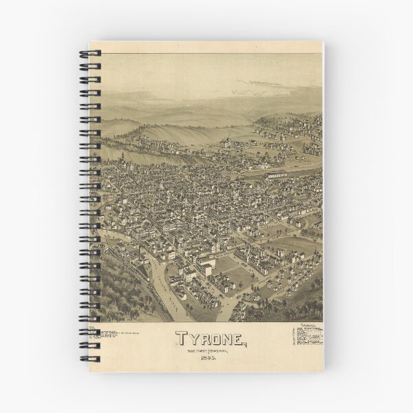 Item preview, Aerial View of Tyrone, Pennsylvania (1895) designed and sold by allhistory.