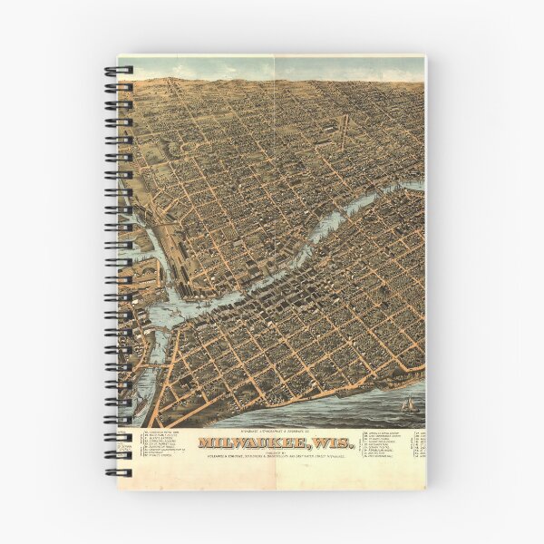 Item preview, Aerial View of Milwaukee, Wisconsin (1872) designed and sold by allhistory.