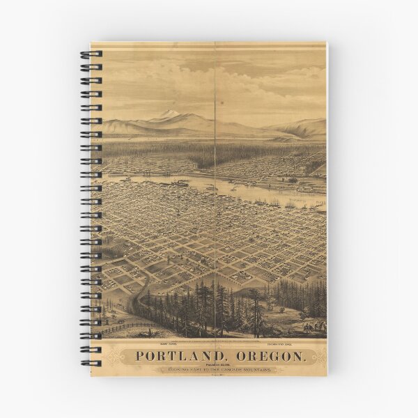 Item preview, Aerial View of Portland, Oregon (1879) designed and sold by allhistory.