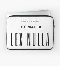 Lex malla, lex nulla. A bad law is no law. Laptop Sleeve