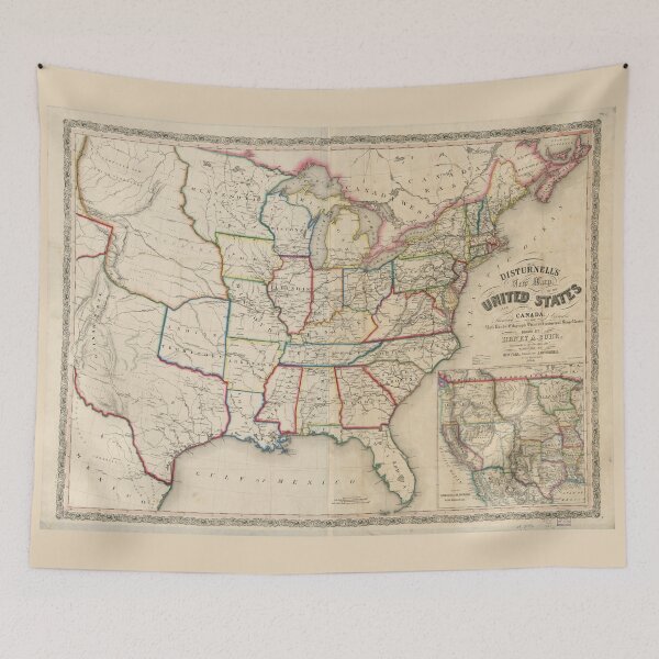 Item preview, Disturnell's Map of the United States (1850) designed and sold by allhistory.