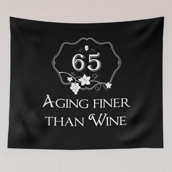 Item preview, 65 Aging Finer Than Wine Shirt 65th Birthday T-Shirt Great Gift for Grandma, Nanny Short-Sleeve Jersey Tee designed and sold by Panda Branda.