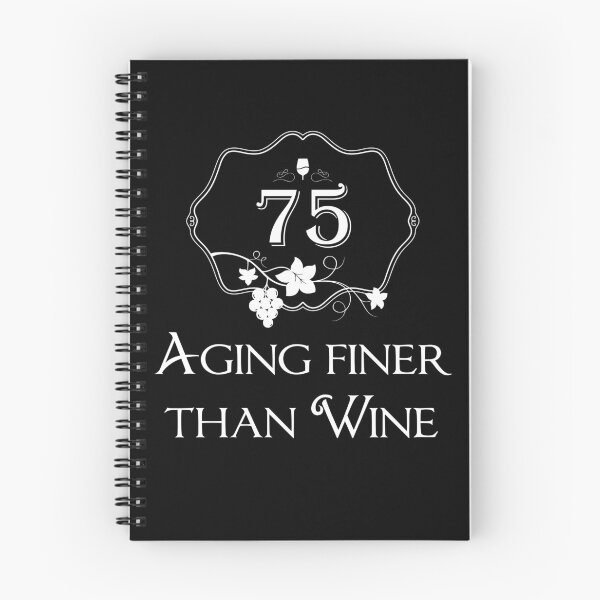 Item preview, 75 Aging Finer Than Wine Shirt 75th Birthday T-Shirt Great Gift for Grandma, Nanny Short-Sleeve Jersey Tee designed and sold by Panda Branda.