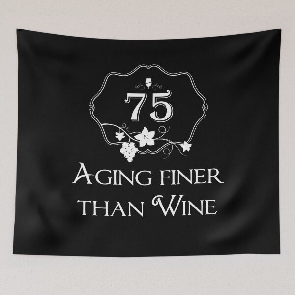 Item preview, 75 Aging Finer Than Wine Shirt 75th Birthday T-Shirt Great Gift for Grandma, Nanny Short-Sleeve Jersey Tee designed and sold by Panda Branda.